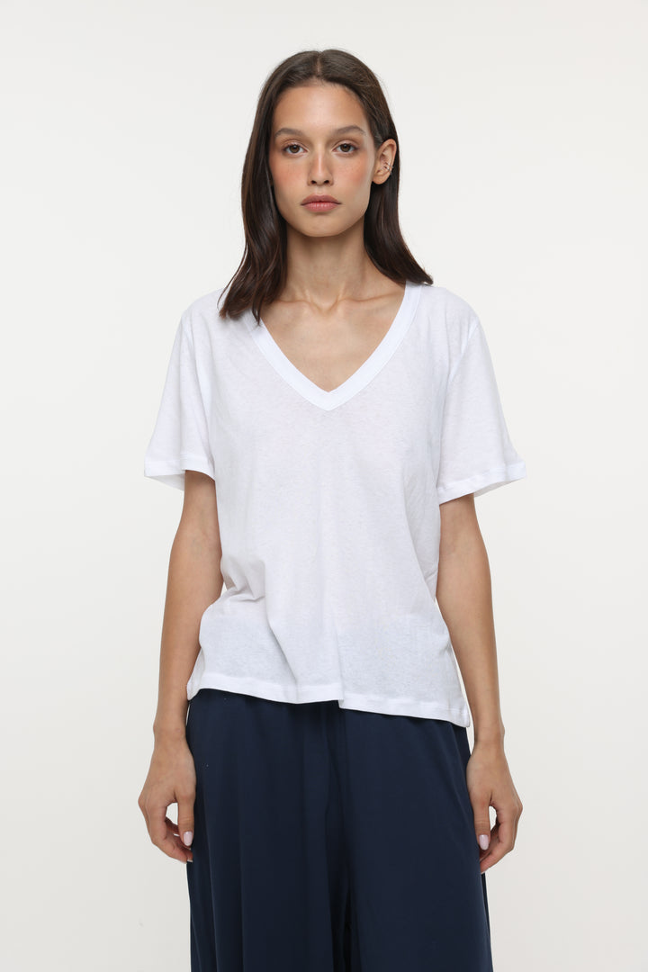 Clean51 White V T-Shirt
