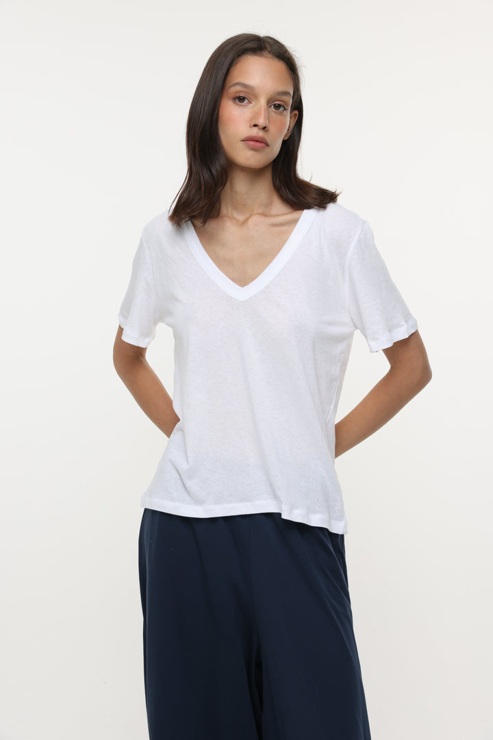 Clean51 White V T-Shirt