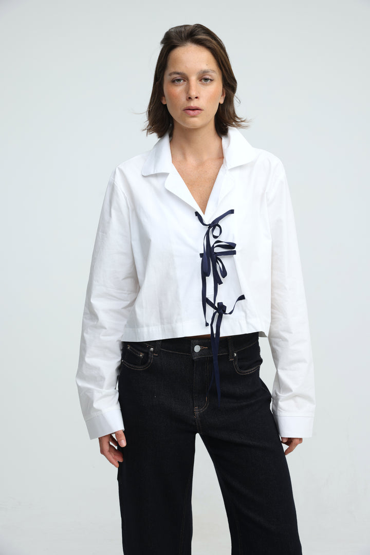 Tied White Shirt