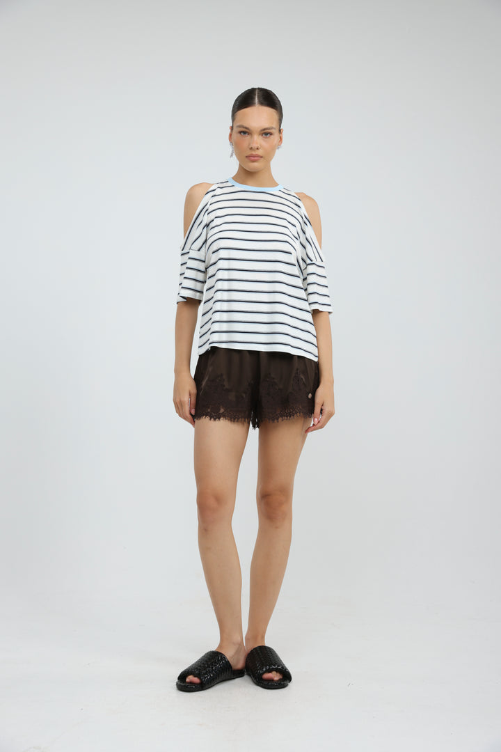 Dune White Striped T-Shirt