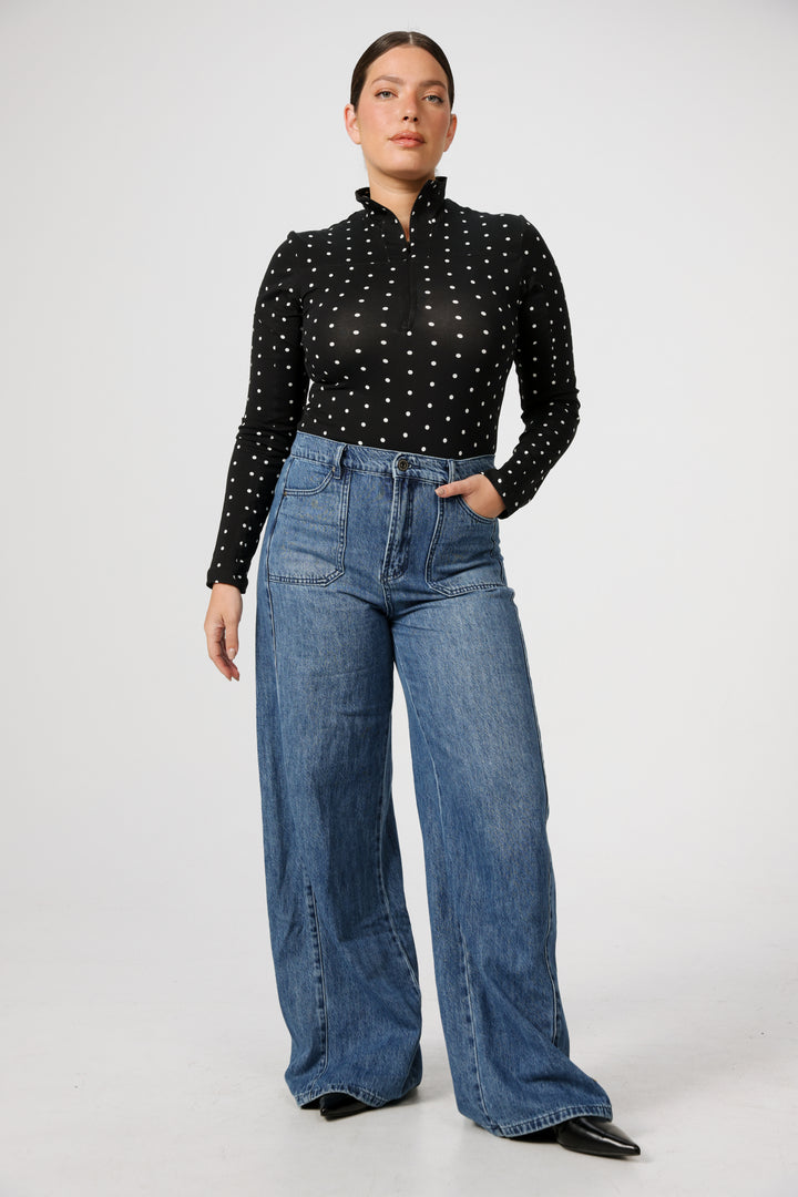 Lovely Black Dots Bodysuit