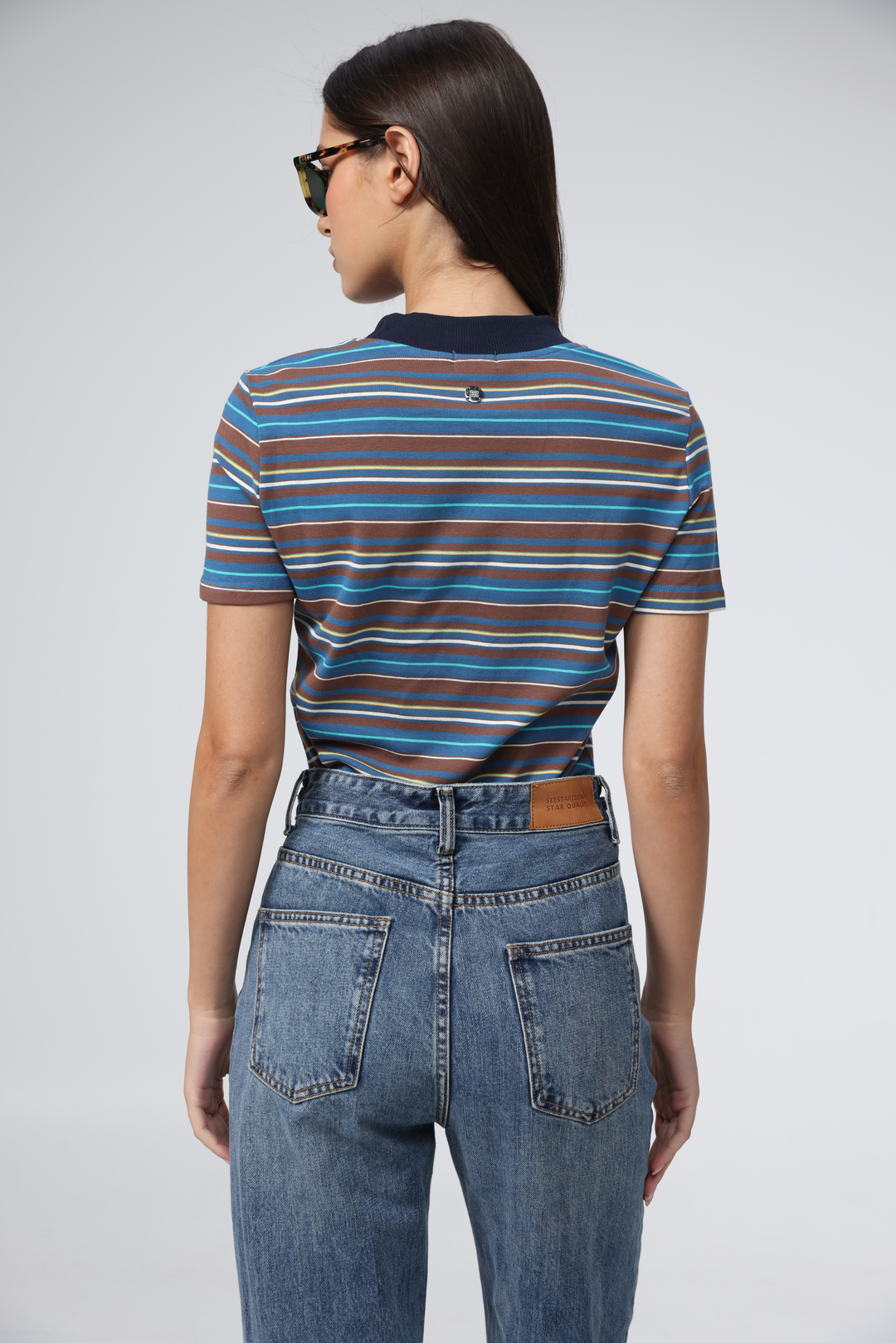 Rebasically Brown Stripes T-Shirt