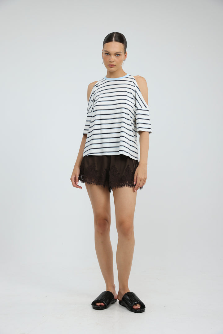Dune White Striped T-Shirt