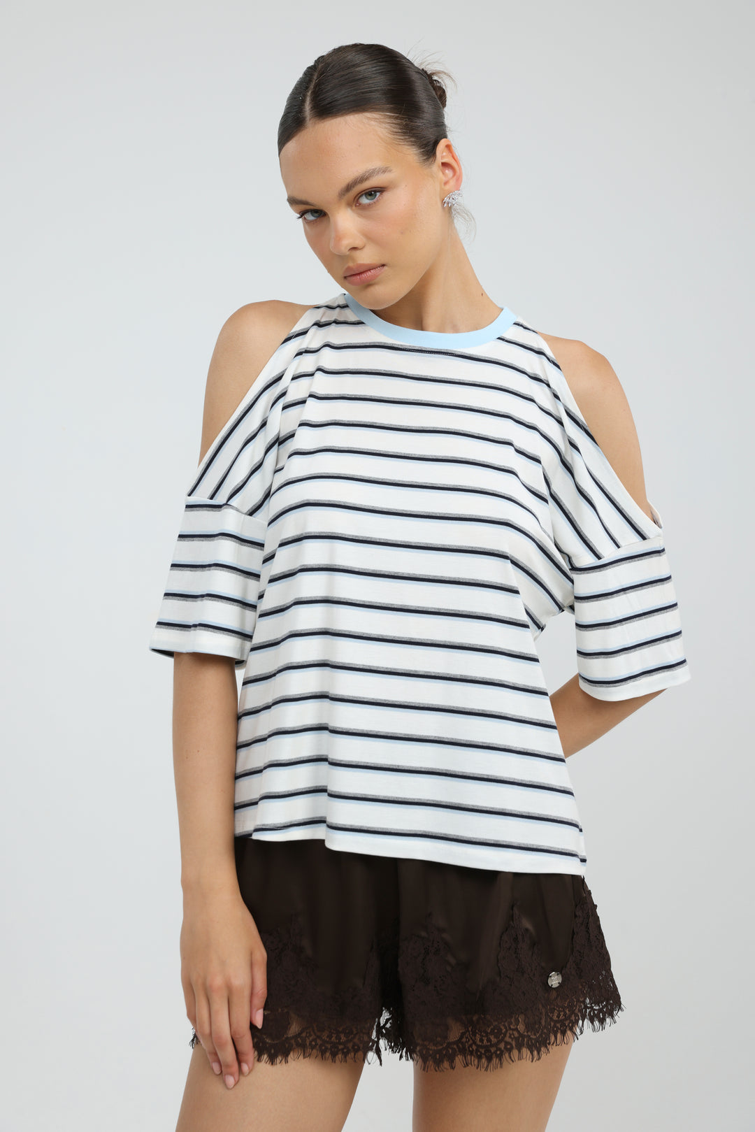 Dune White Striped T-Shirt