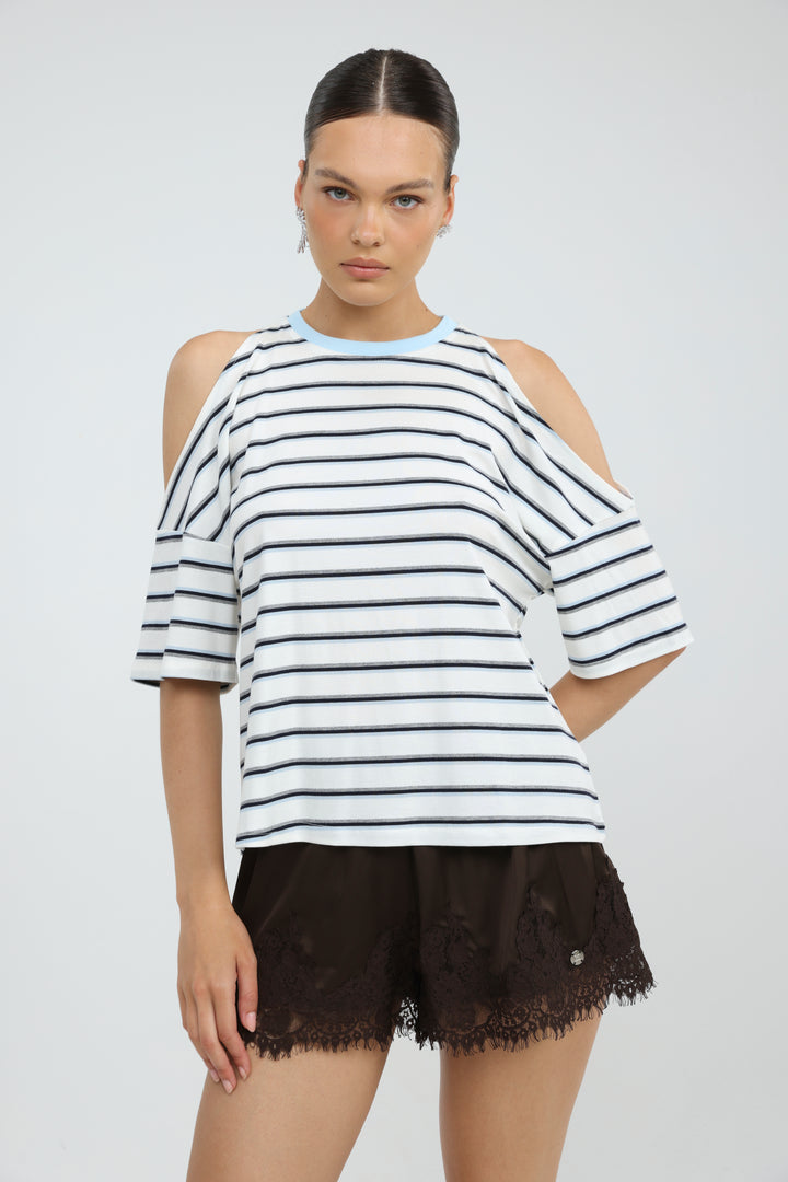 Dune White Striped T-Shirt