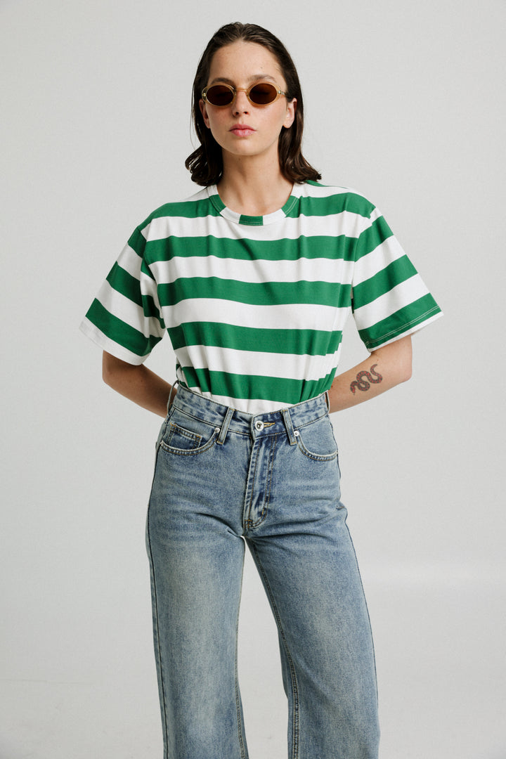 Rock Green Stripes T-Shirt