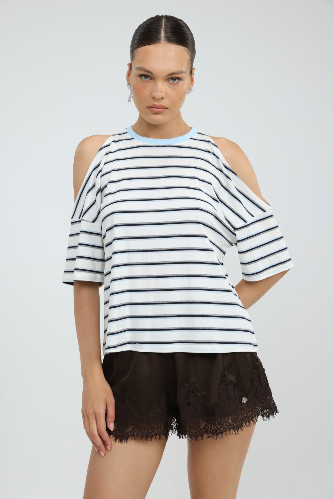 Dune White Striped T-Shirt