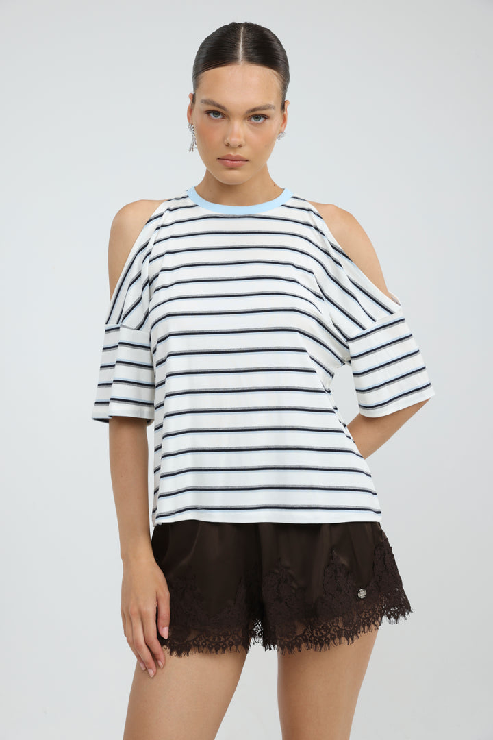 Dune White Striped T-Shirt