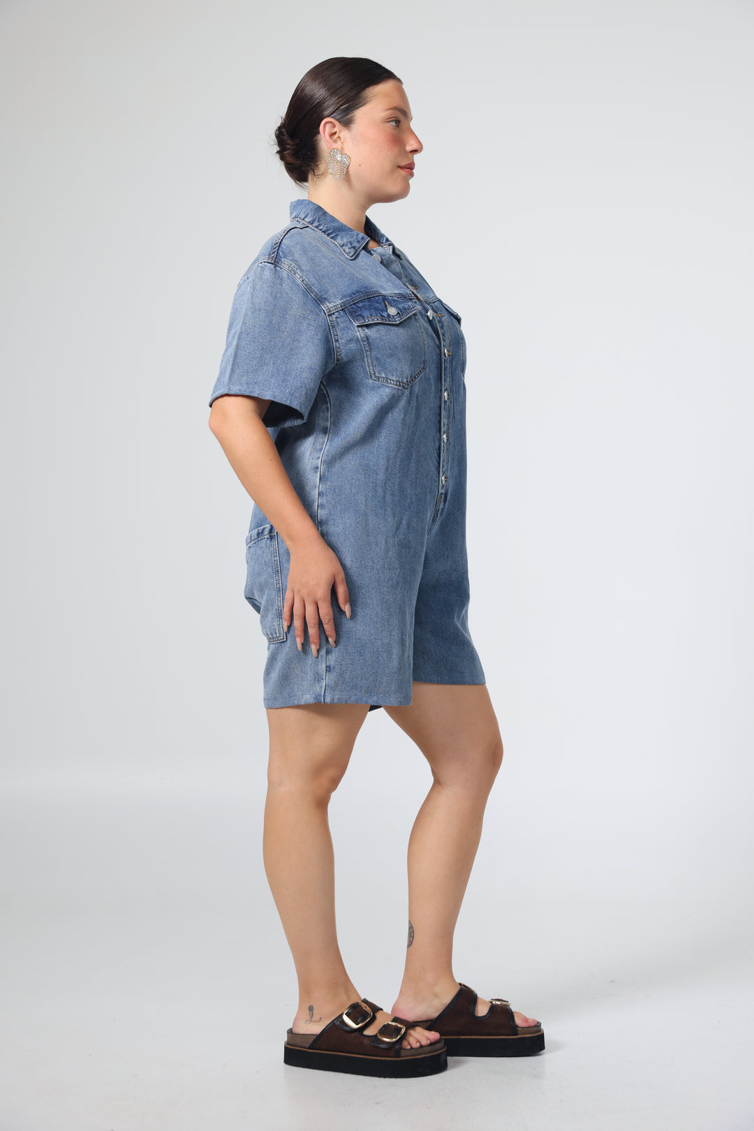 Herzel Blue Denim Jumpsuit