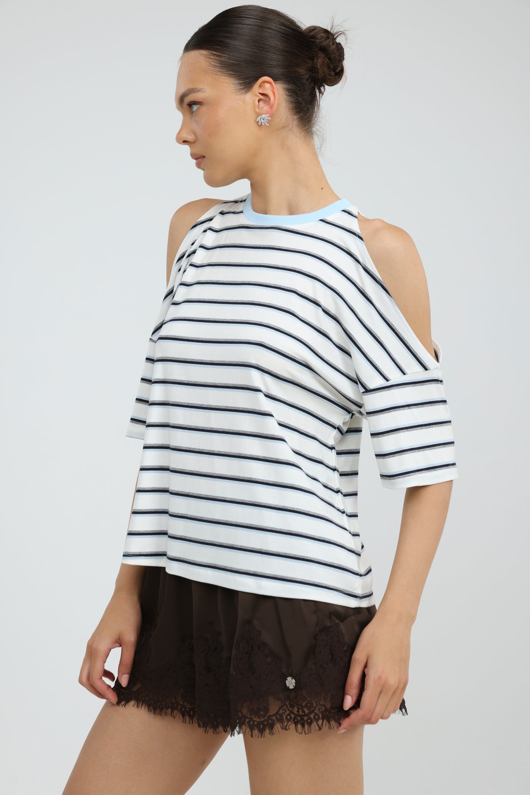 Dune White Striped T-Shirt