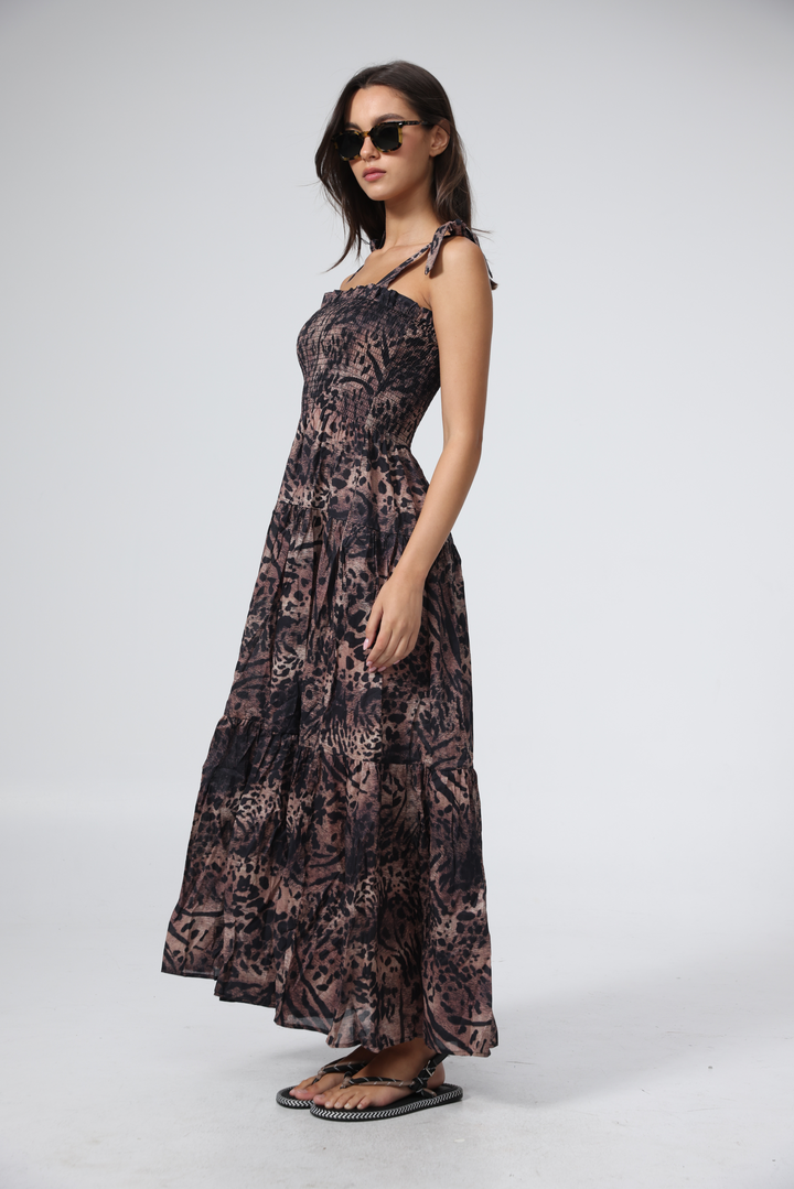 שמלה מנומר בהיר סיסטרז Bell Light Leopard Dress