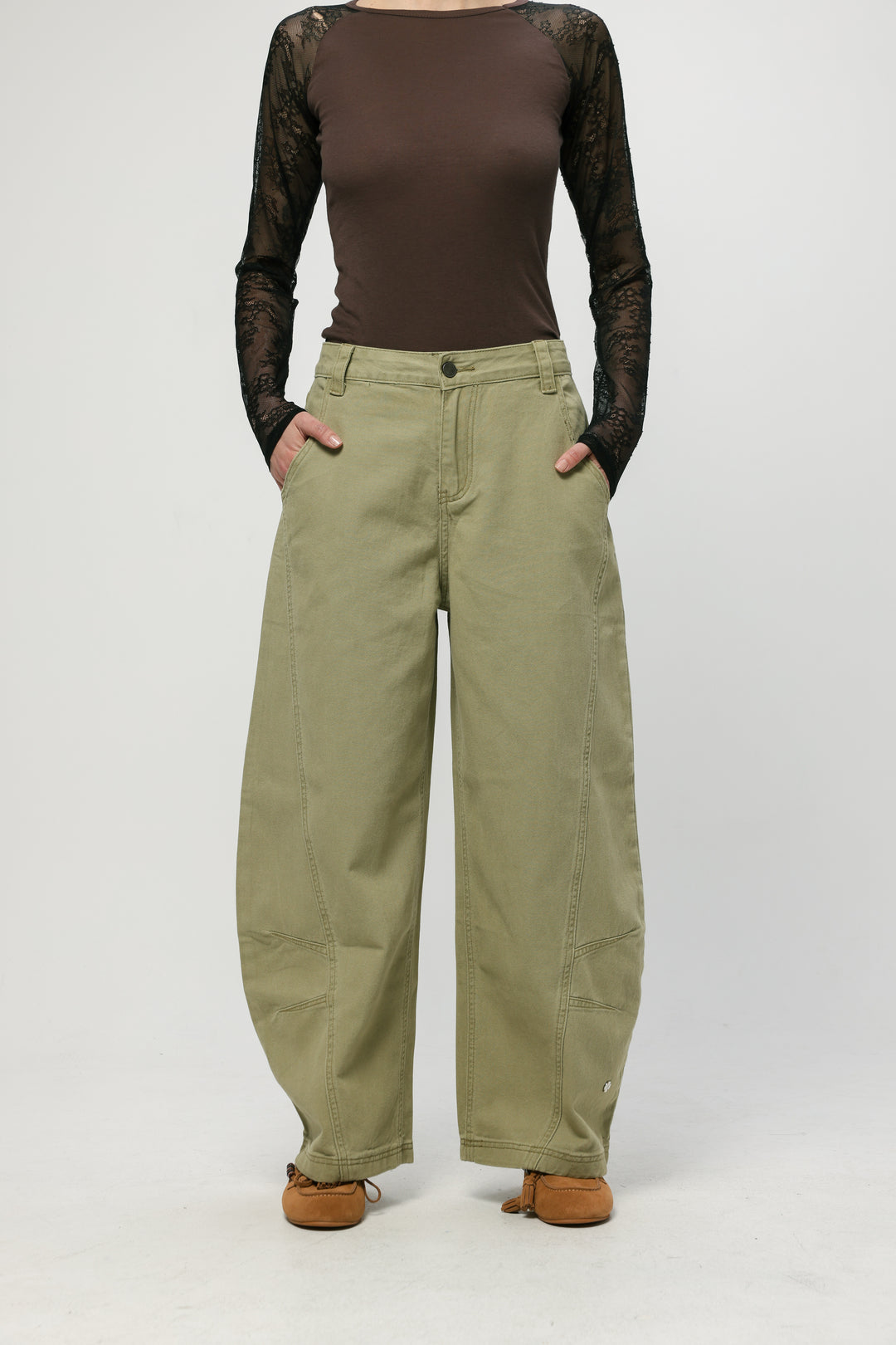 ג'ינס ירוק 100% כותנה Star 123 Light Green Denim