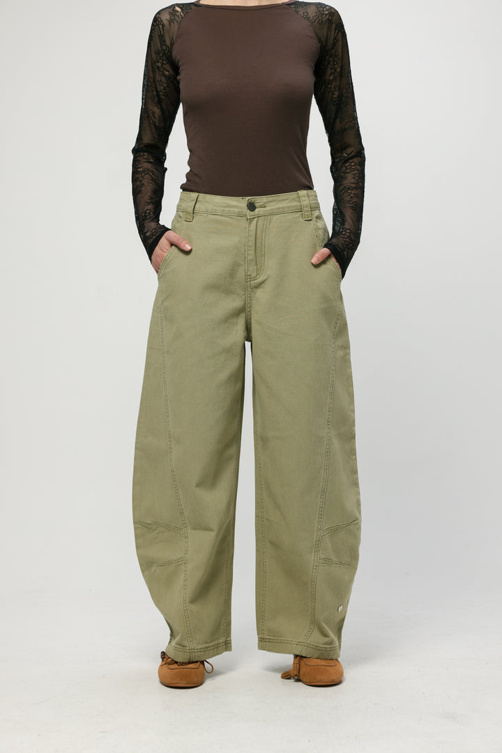 ג'ינס ירוק 100% כותנה Star 123 Light Green Denim