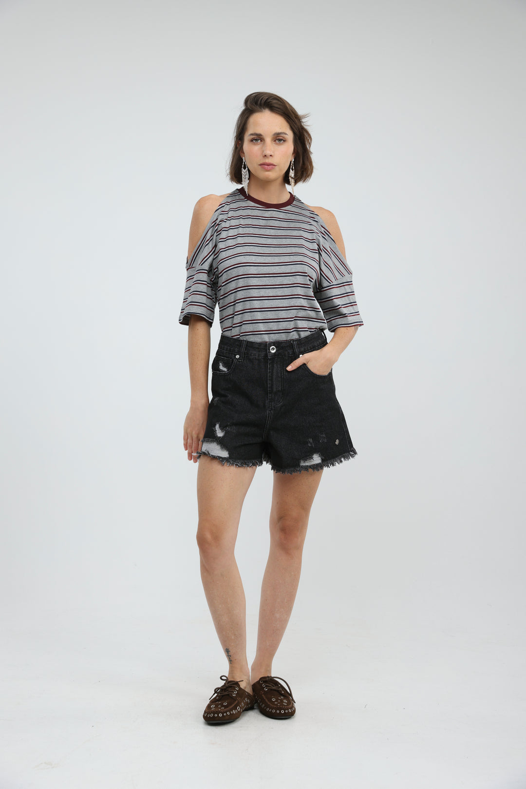 Dune Grey Striped T-Shirt