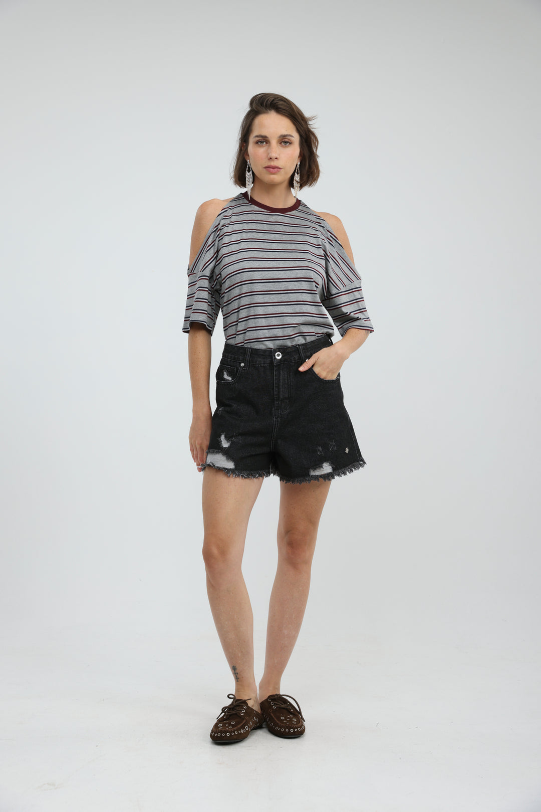 Dune Grey Striped T-Shirt