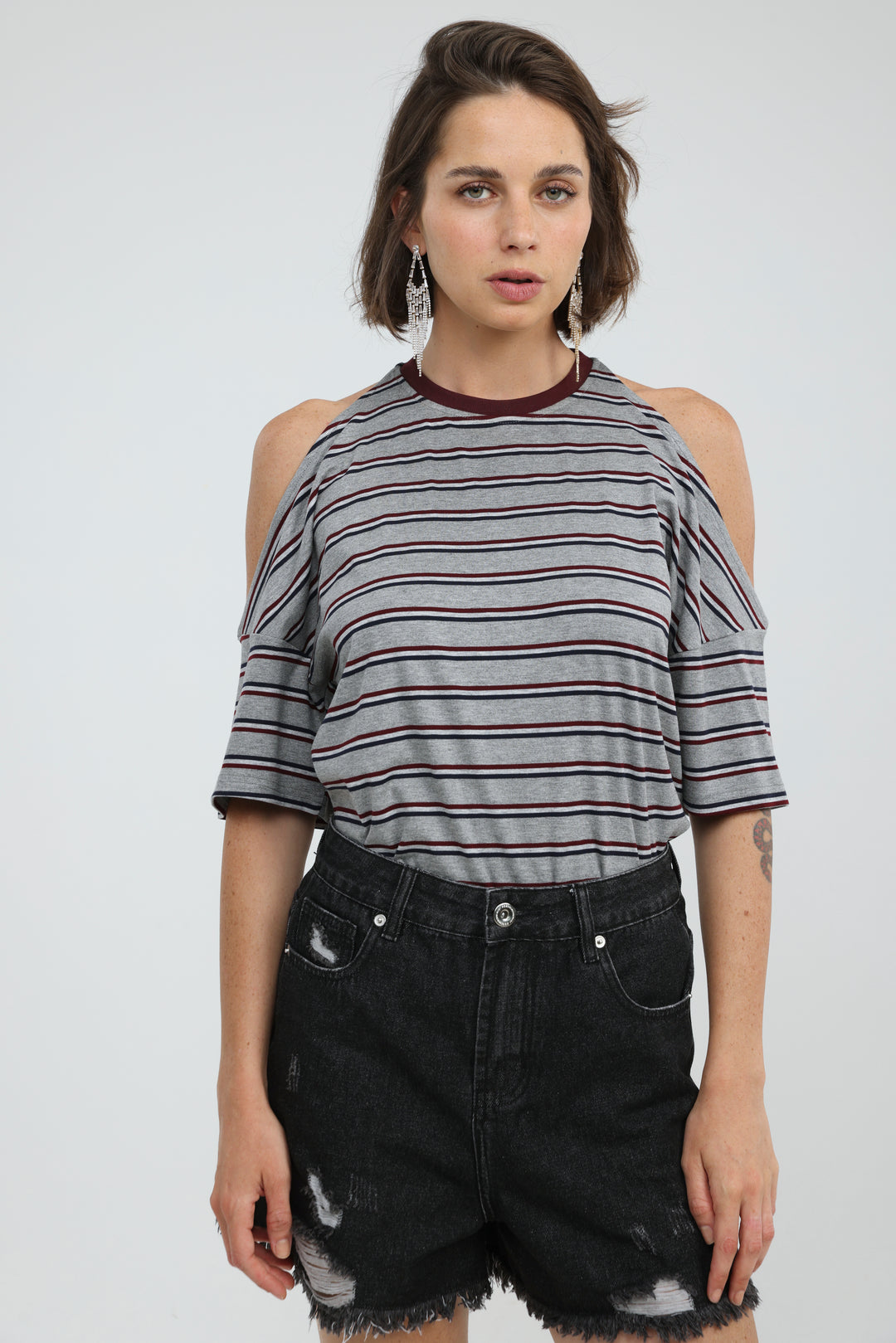 Dune Grey Striped T-Shirt