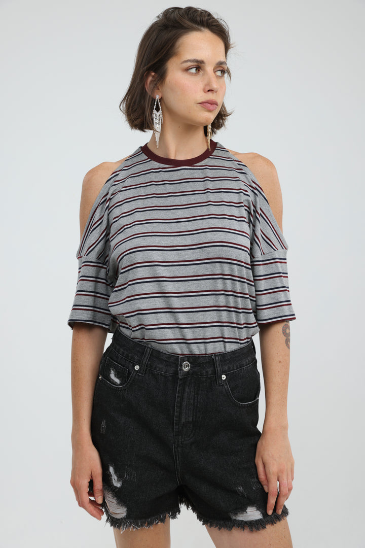 Dune Grey Striped T-Shirt