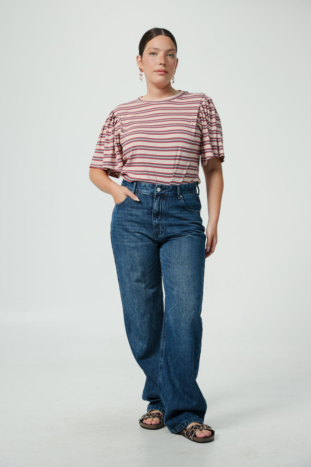 First Beige Stripes T-Shirt
