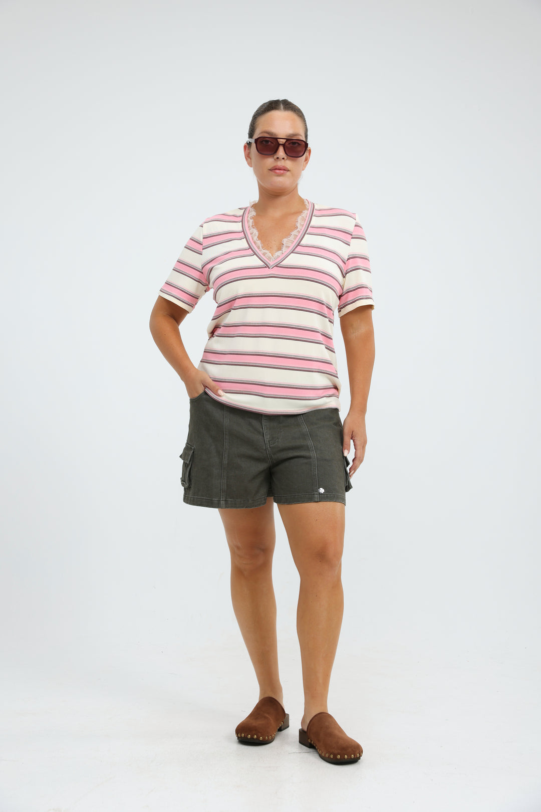 Mystery Beige Striped Shirt