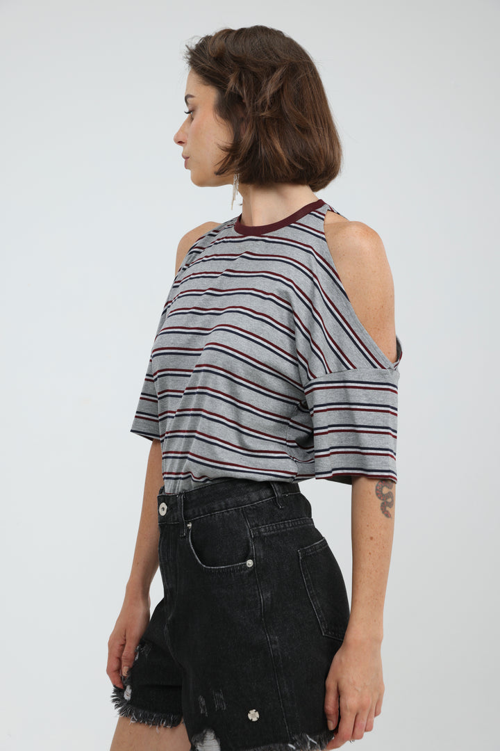 Dune Grey Striped T-Shirt