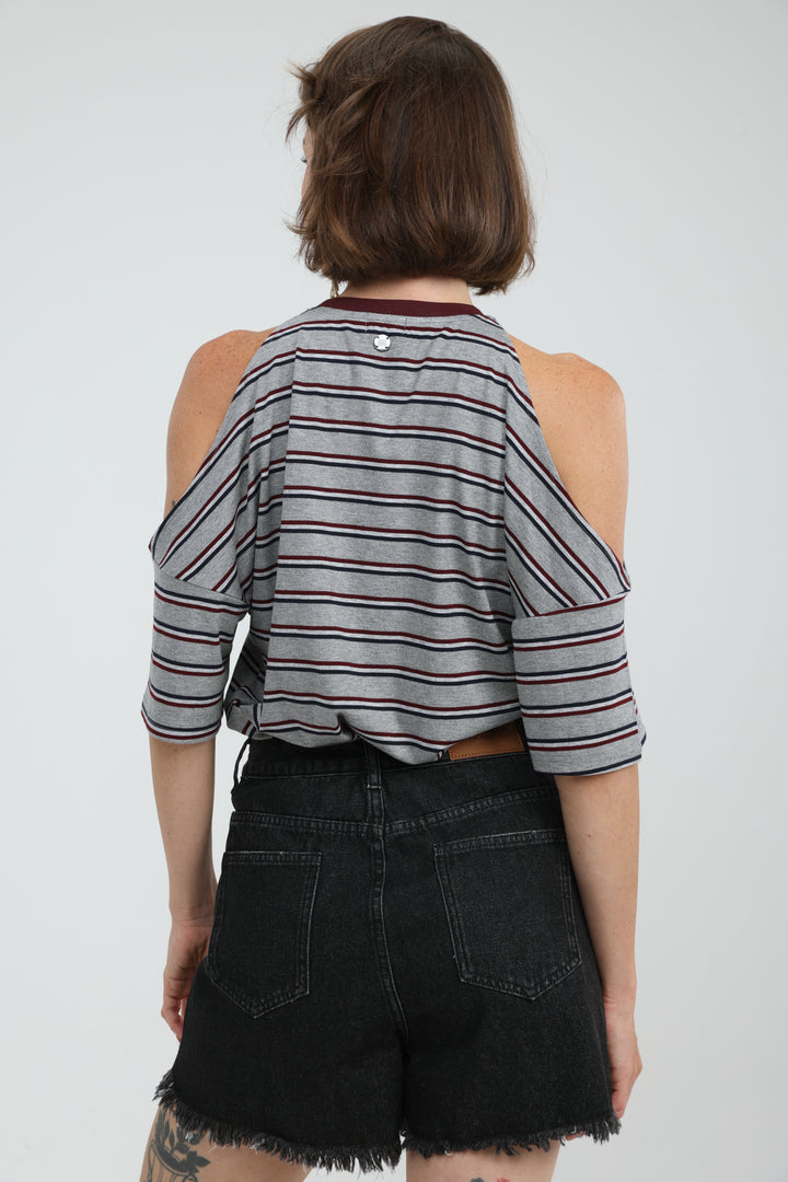 Dune Grey Striped T-Shirt