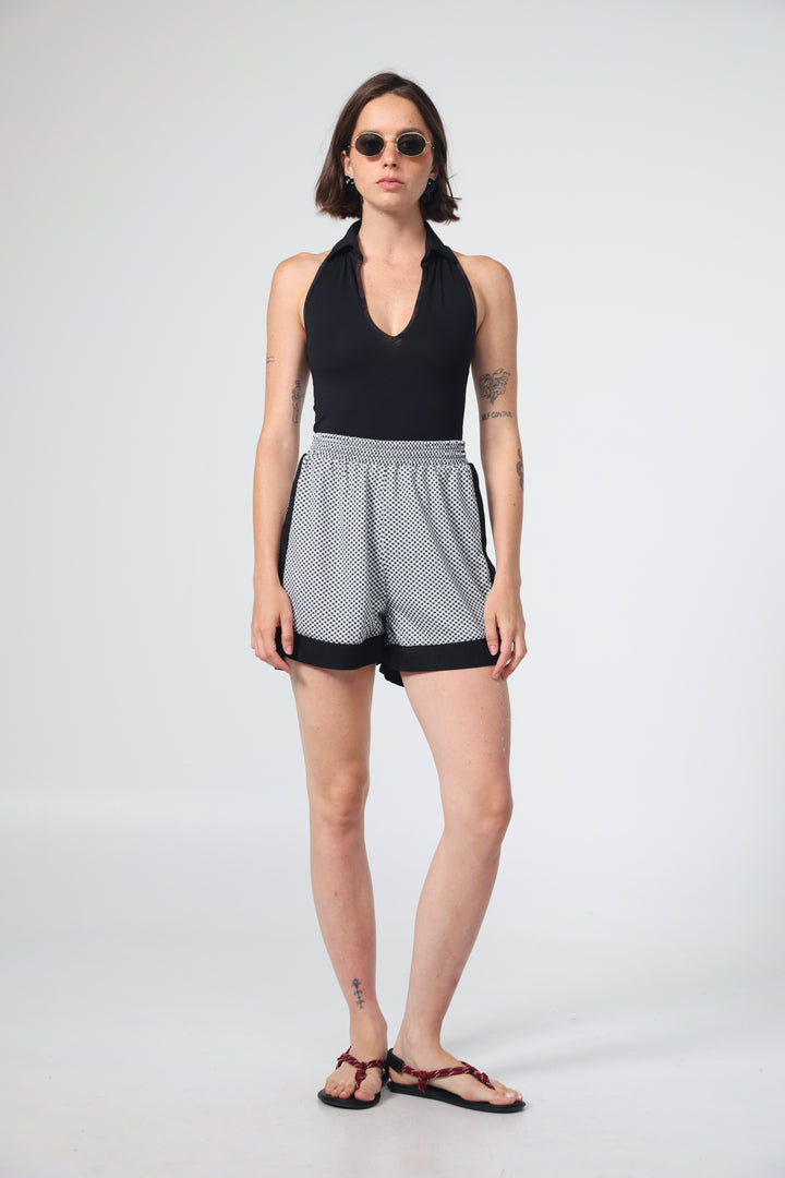 Buni's Black Checked Shorts