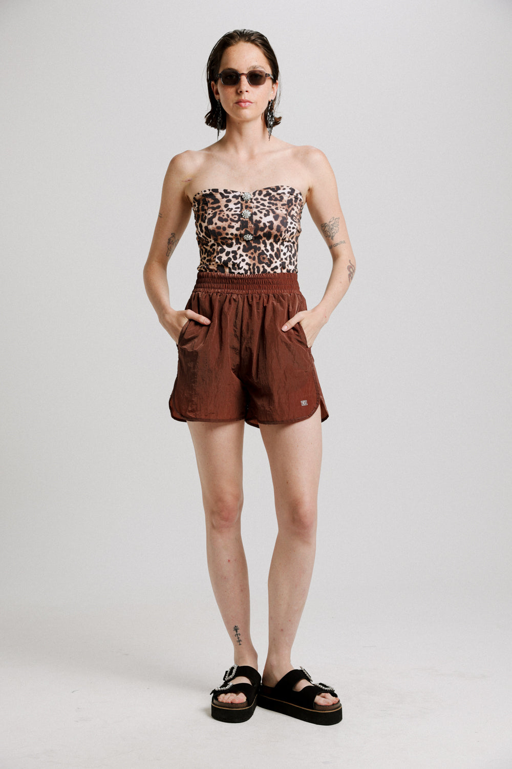 Buni's Brown Nylon Shorts