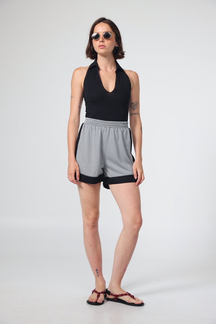 Buni's Black Checked Shorts