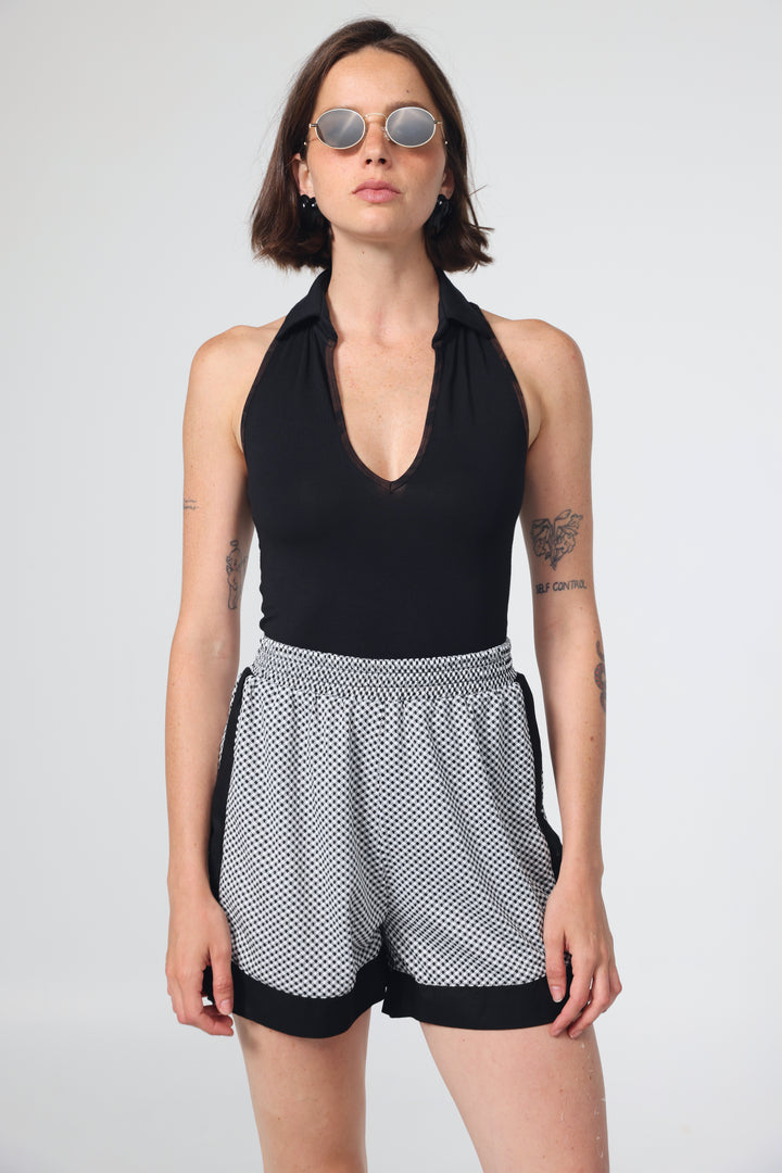 Buni's Black Checked Shorts