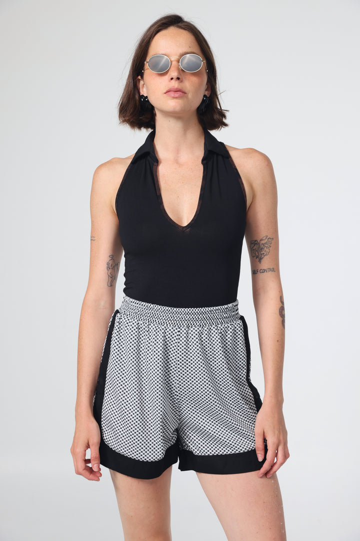 Buni's Black Checked Shorts