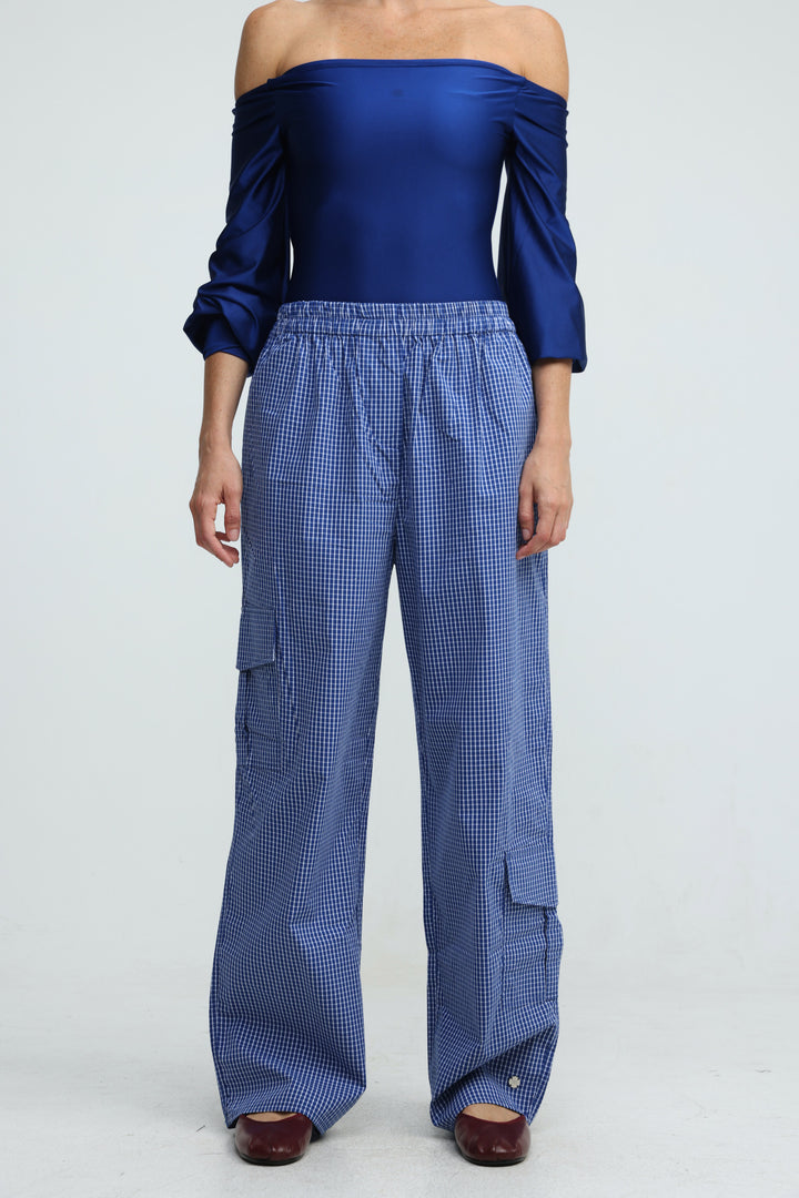Checked Cargo Blue Bottoms