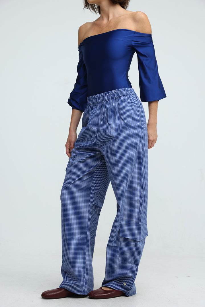 Checked Cargo Blue Bottoms