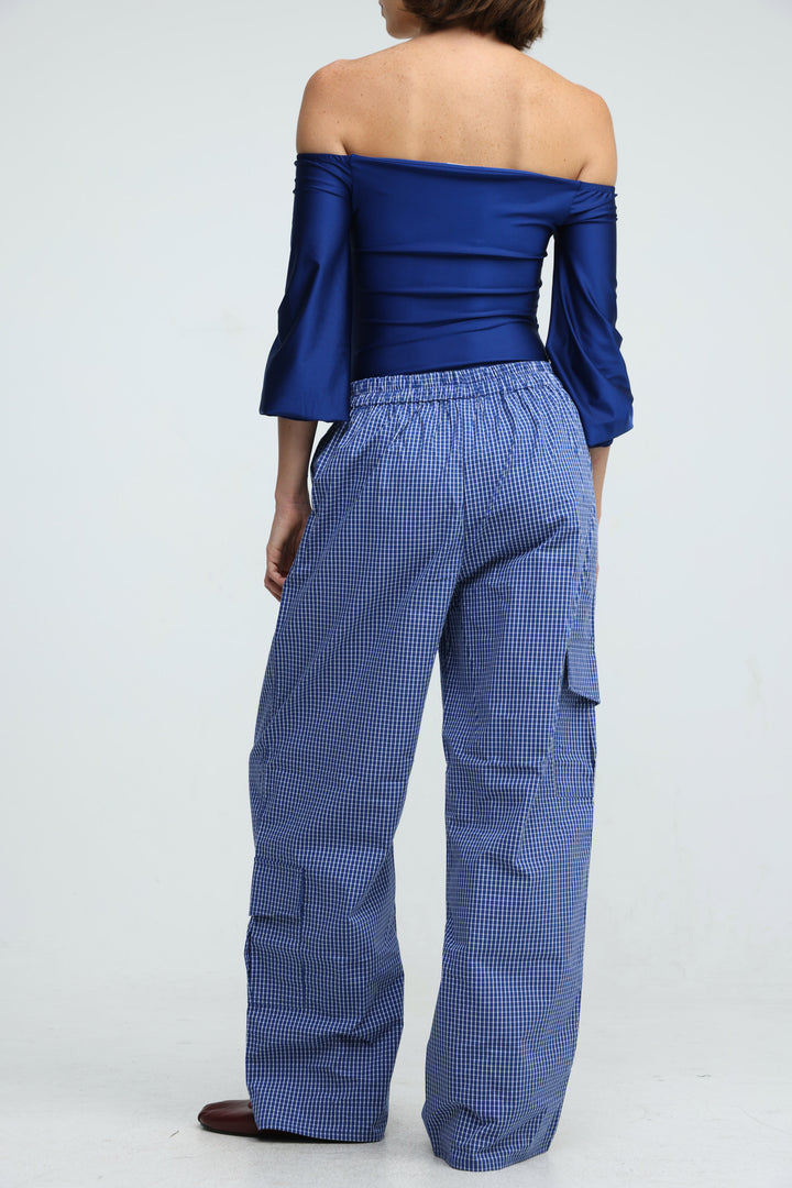 Checked Cargo Blue Bottoms
