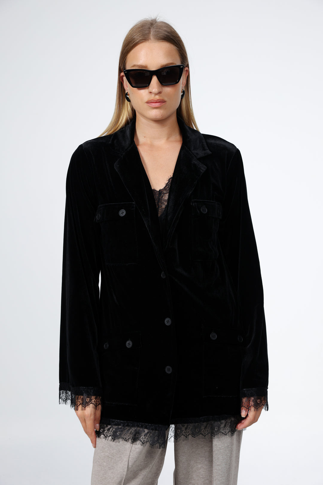 DNA Black Velvet Blazer