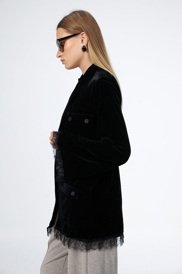 DNA Black Velvet Blazer