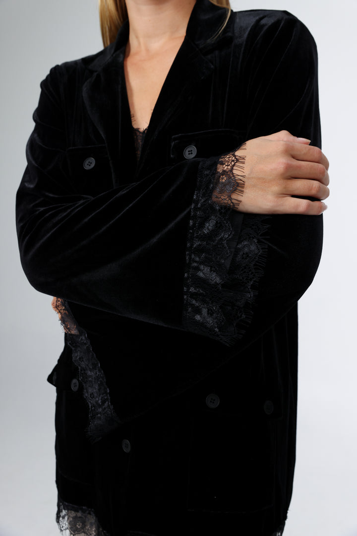 DNA Black Velvet Blazer