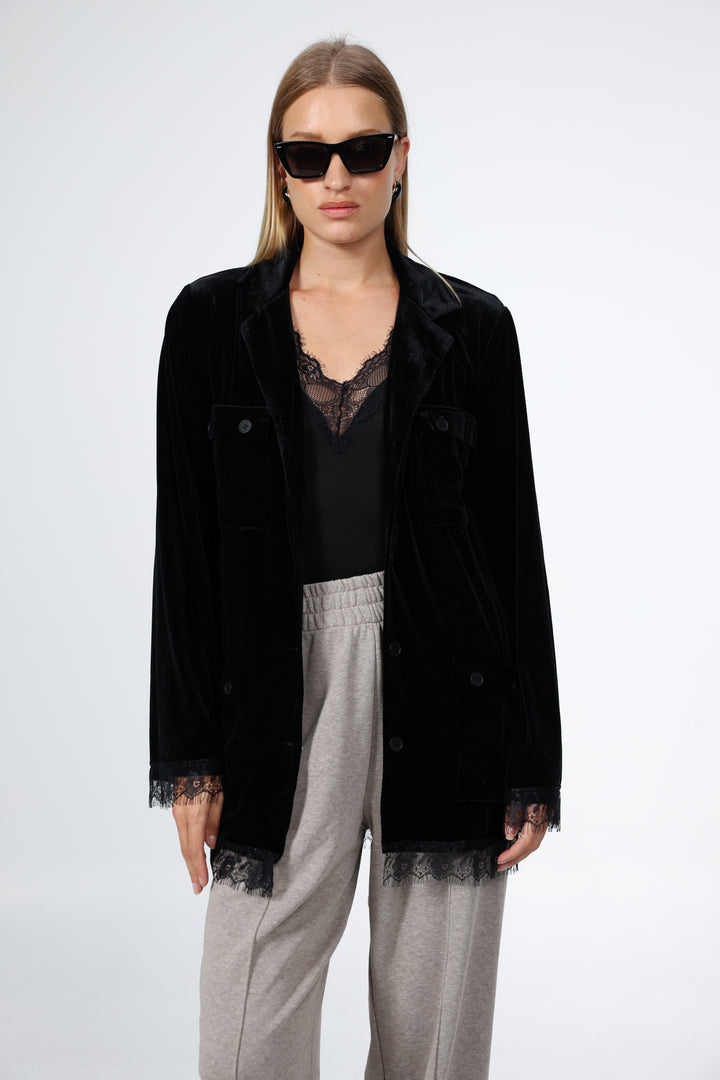 DNA Black Velvet Blazer