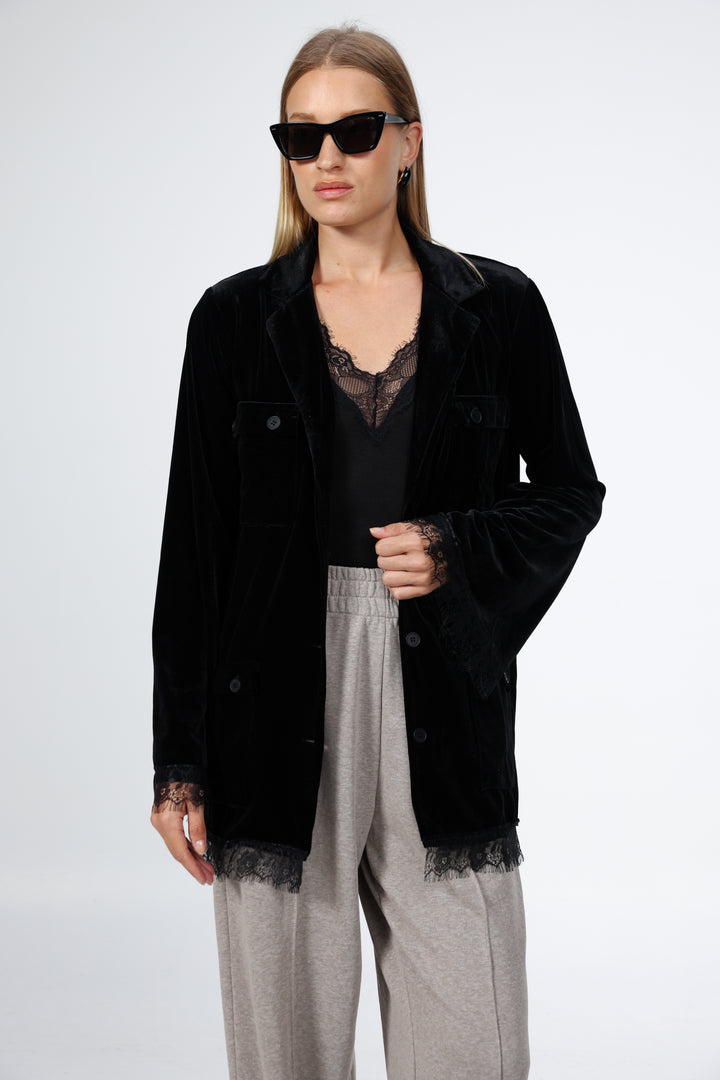 DNA Black Velvet Blazer