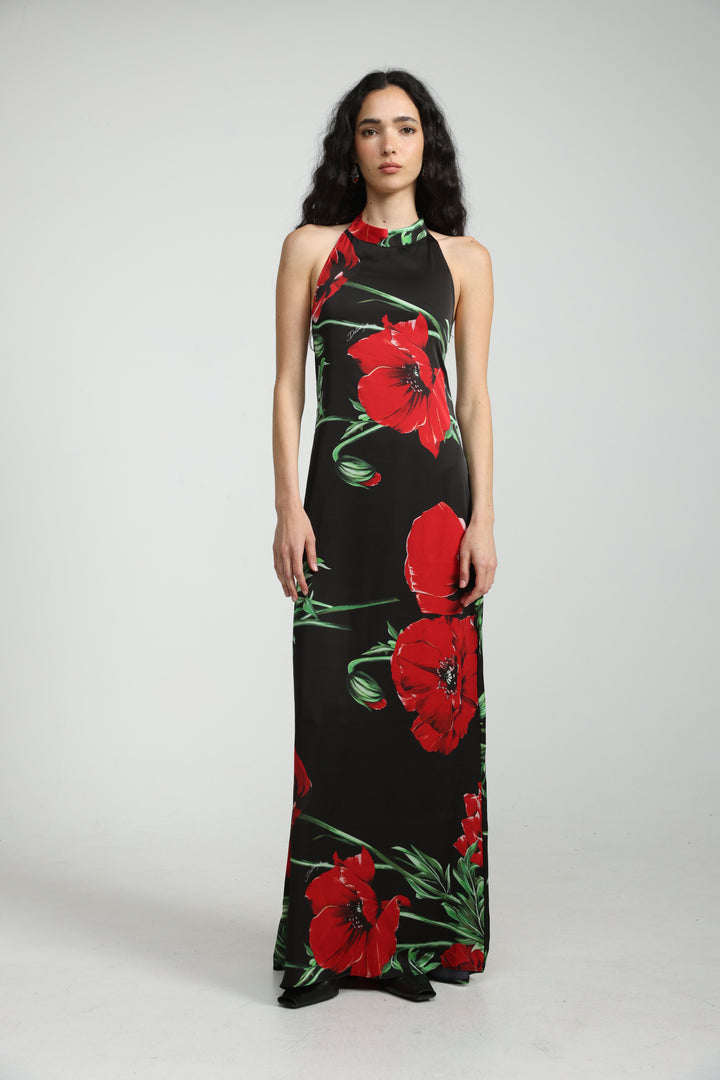 Black Floral Maxi Dress