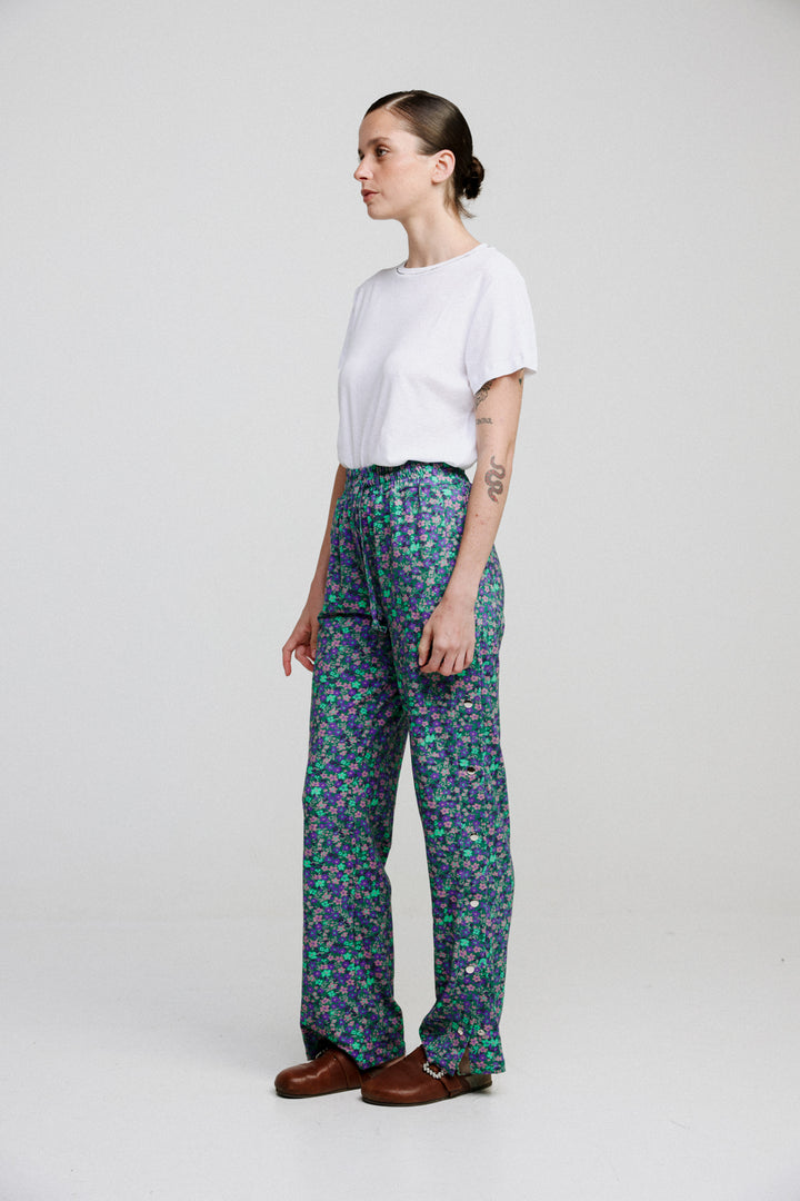 Popper Green Floral Joggers