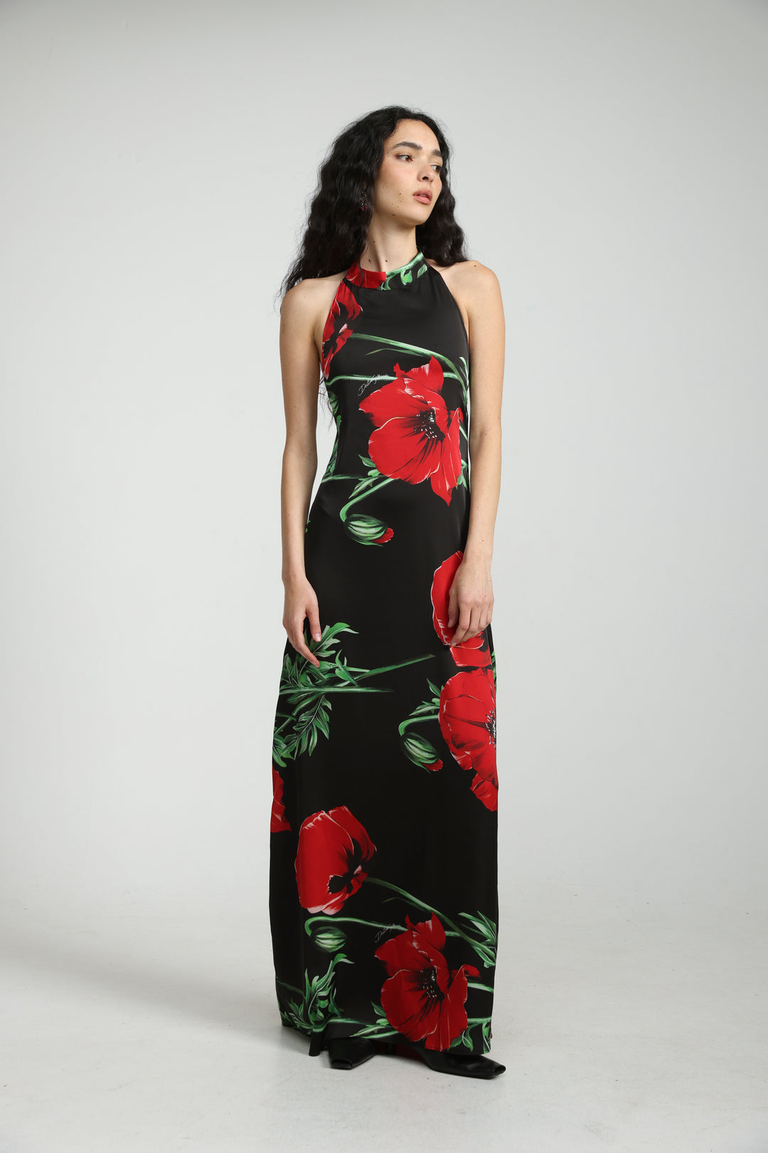 Black Floral Maxi Dress