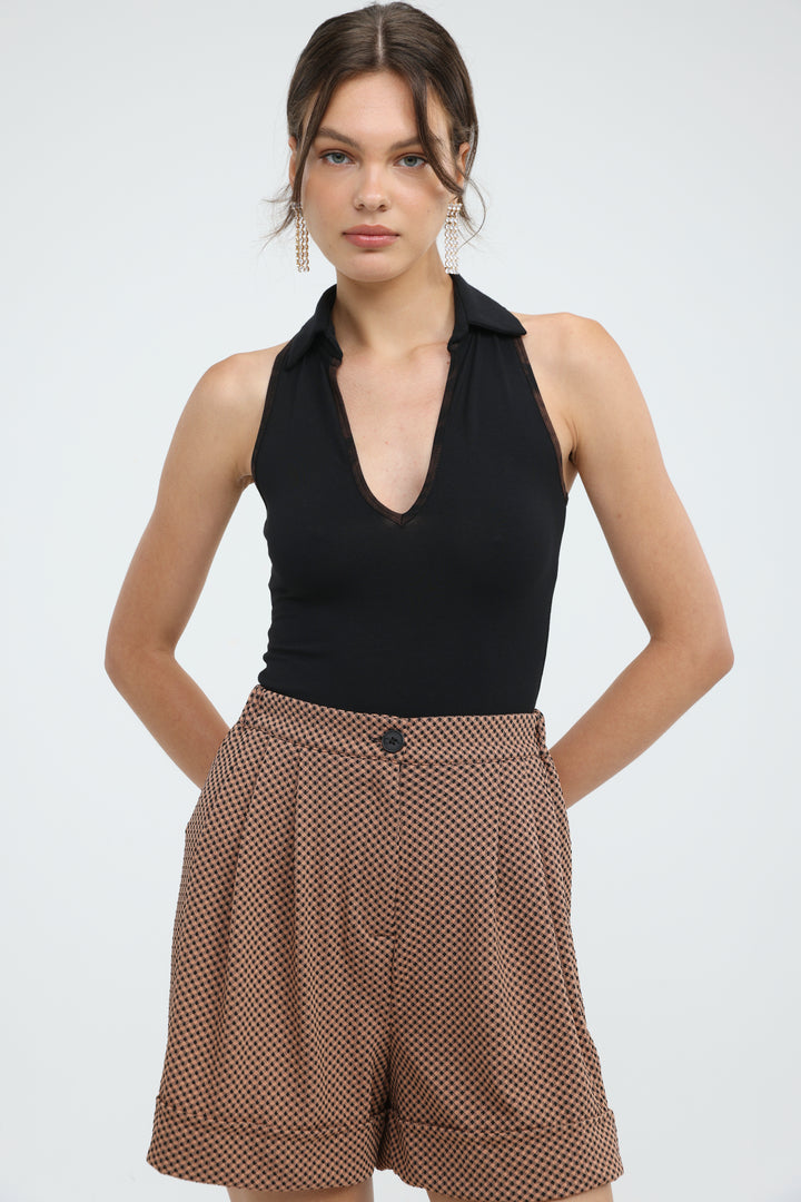 Flamingo Black Polo Tank