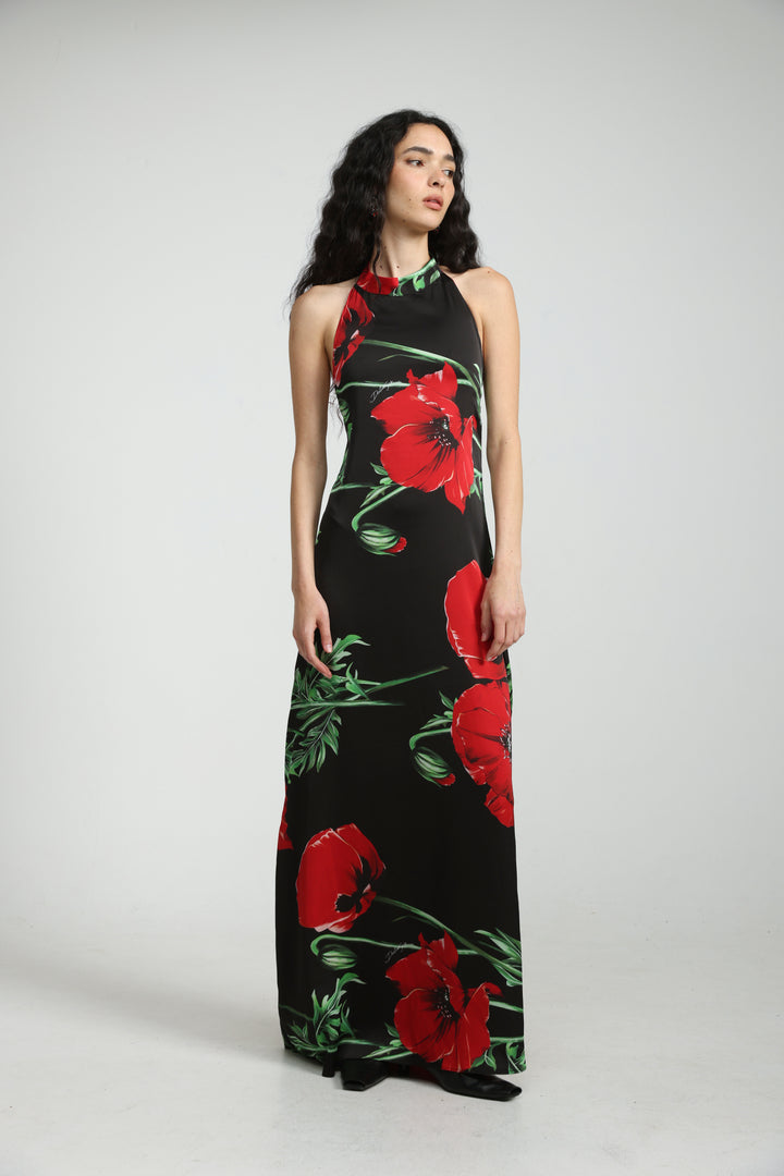 Black Floral Maxi Dress