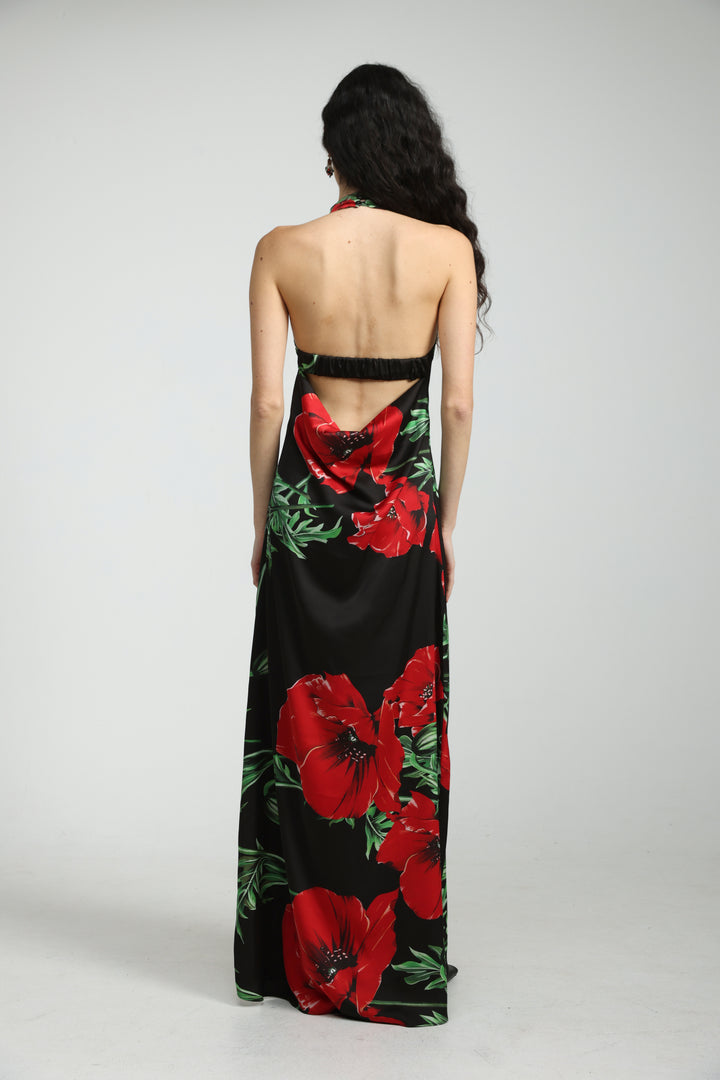 Black Floral Maxi Dress