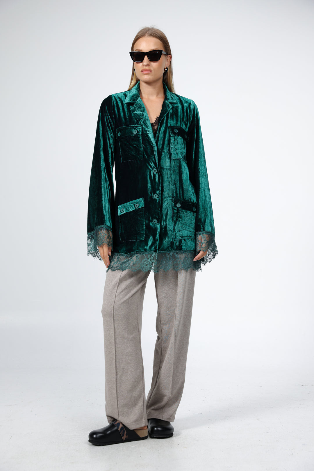 DNA Green Velvet Blazer