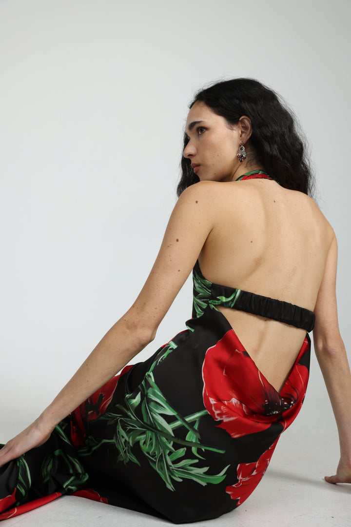 Black Floral Maxi Dress