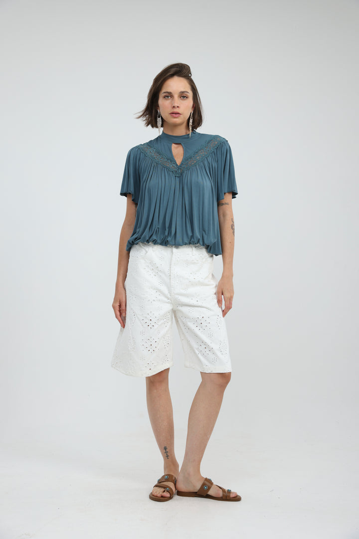 Star 641 White Bermuda Denim