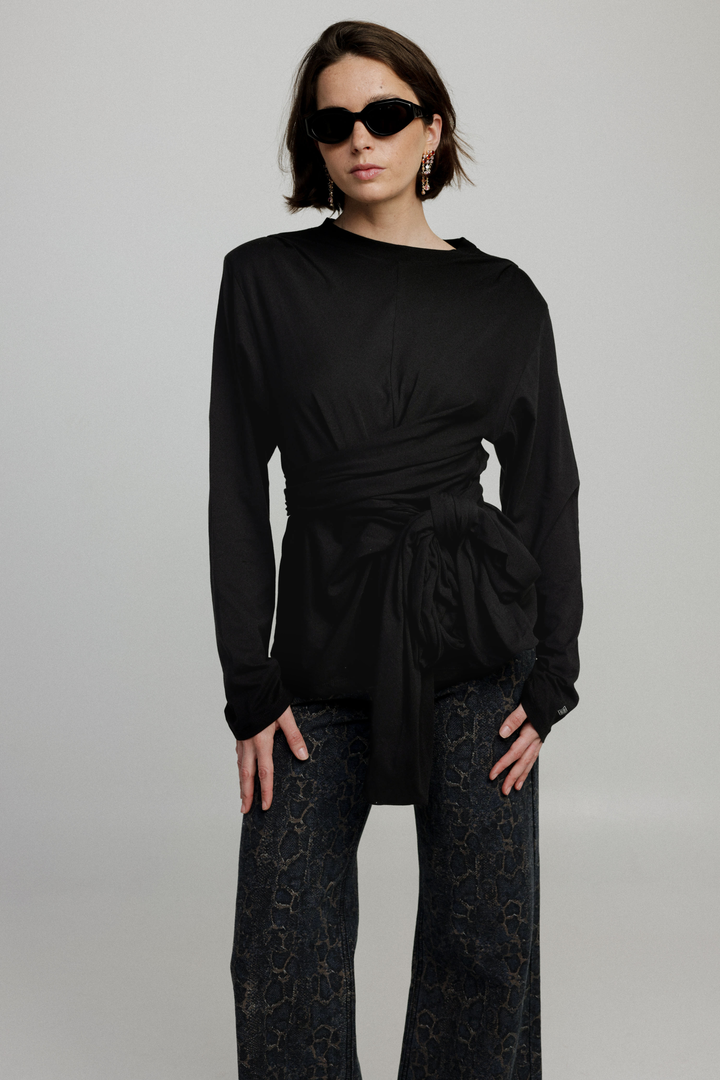 Secret Black Wrap Shirt