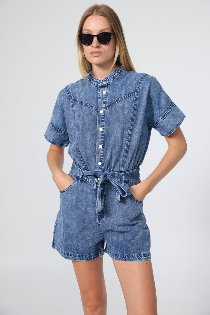 Star 805 Blue Denim Jumpsuit