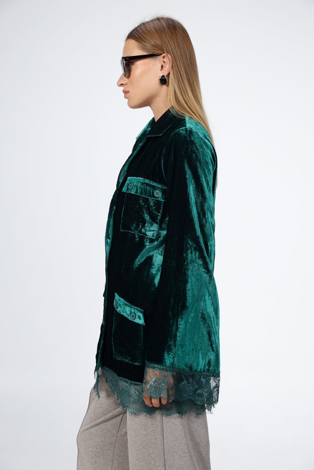 DNA Green Velvet Blazer